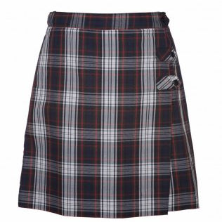Navy and White Plaid Skort