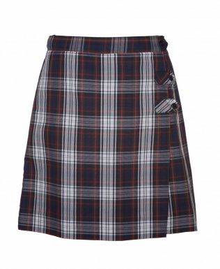 Navy and White Plaid Skort