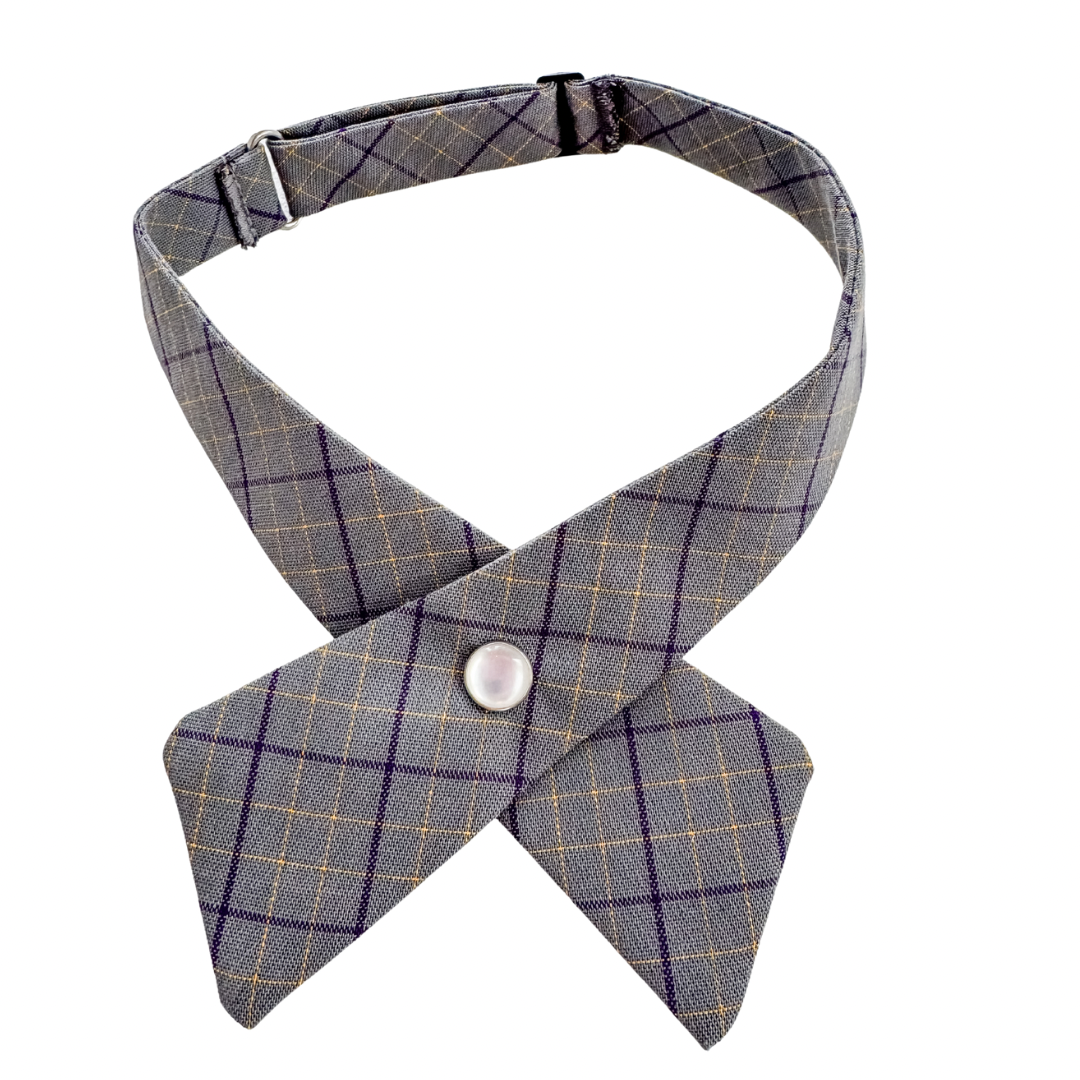 Gray and Purple Plaid Ties (Coming Fall 2025)