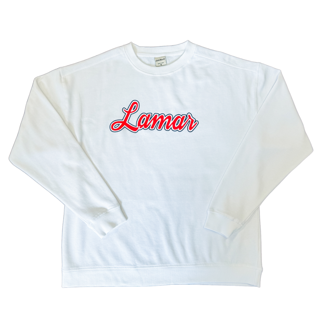 Lamar Burnout Campus Crewneck Sweatshirts (see all options)