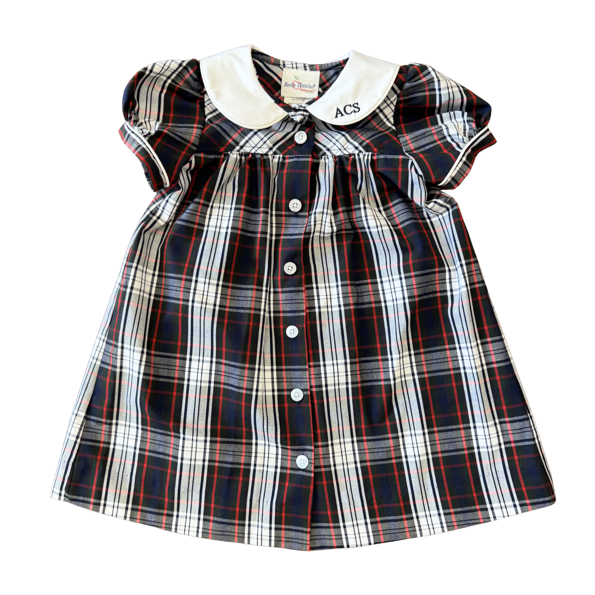 ACS Plaid Smock Dress