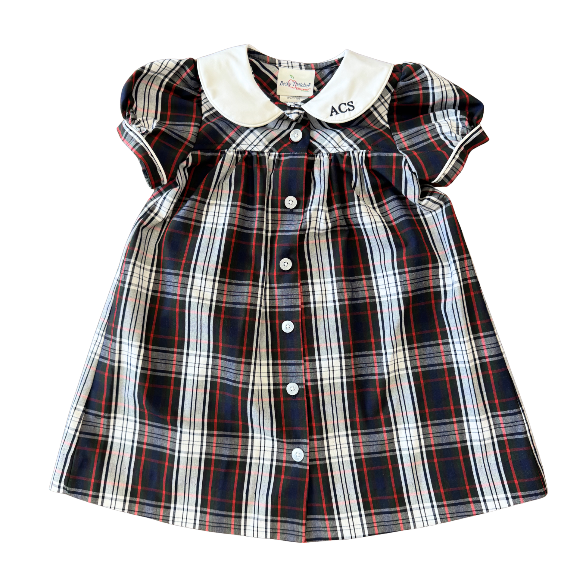 ACS Plaid Smock Dress