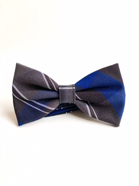 Blue and Black Plaid Ties