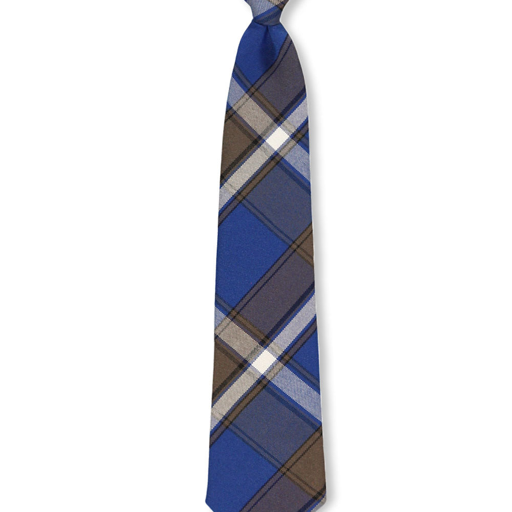 Blue and Black Plaid Ties