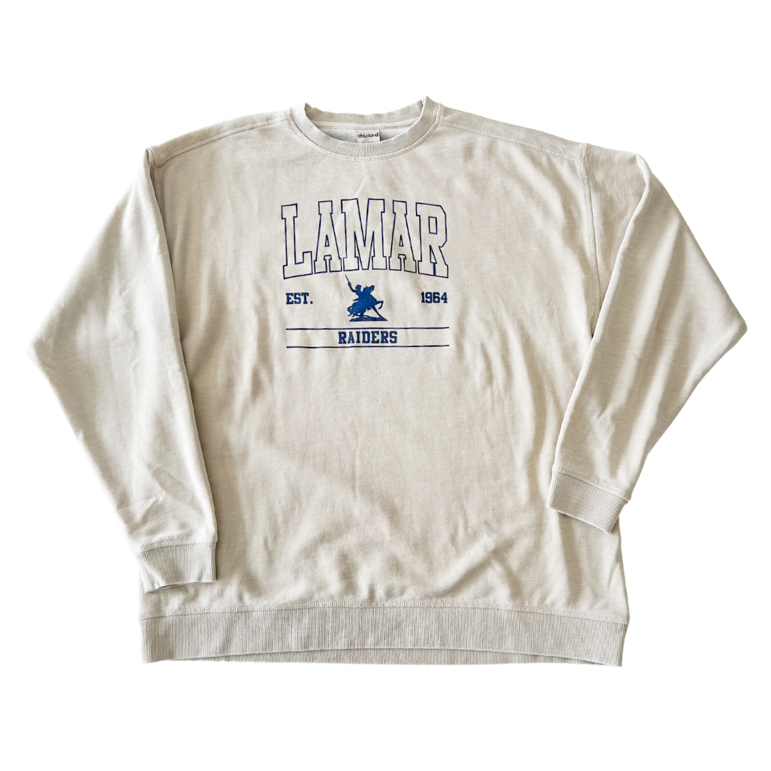 Lamar Burnout Campus Crewneck Sweatshirts (see all options)
