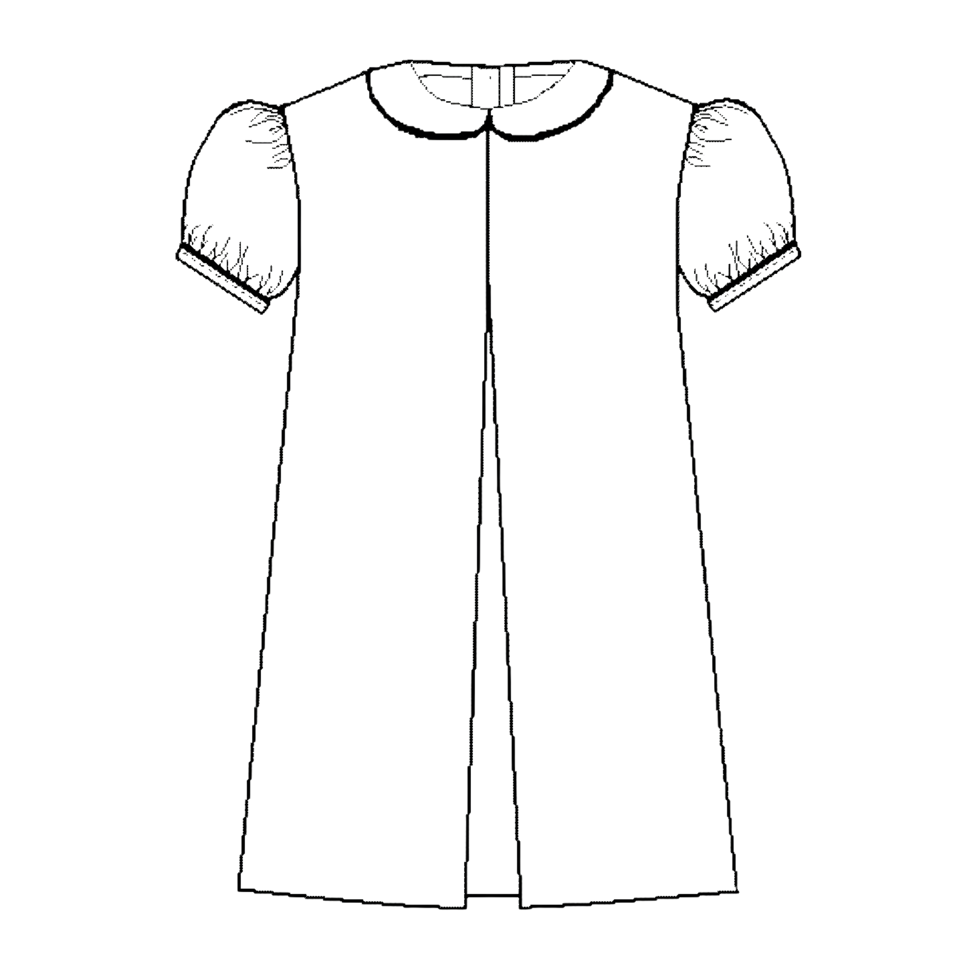 Green and Gray Plaid Smock Dress