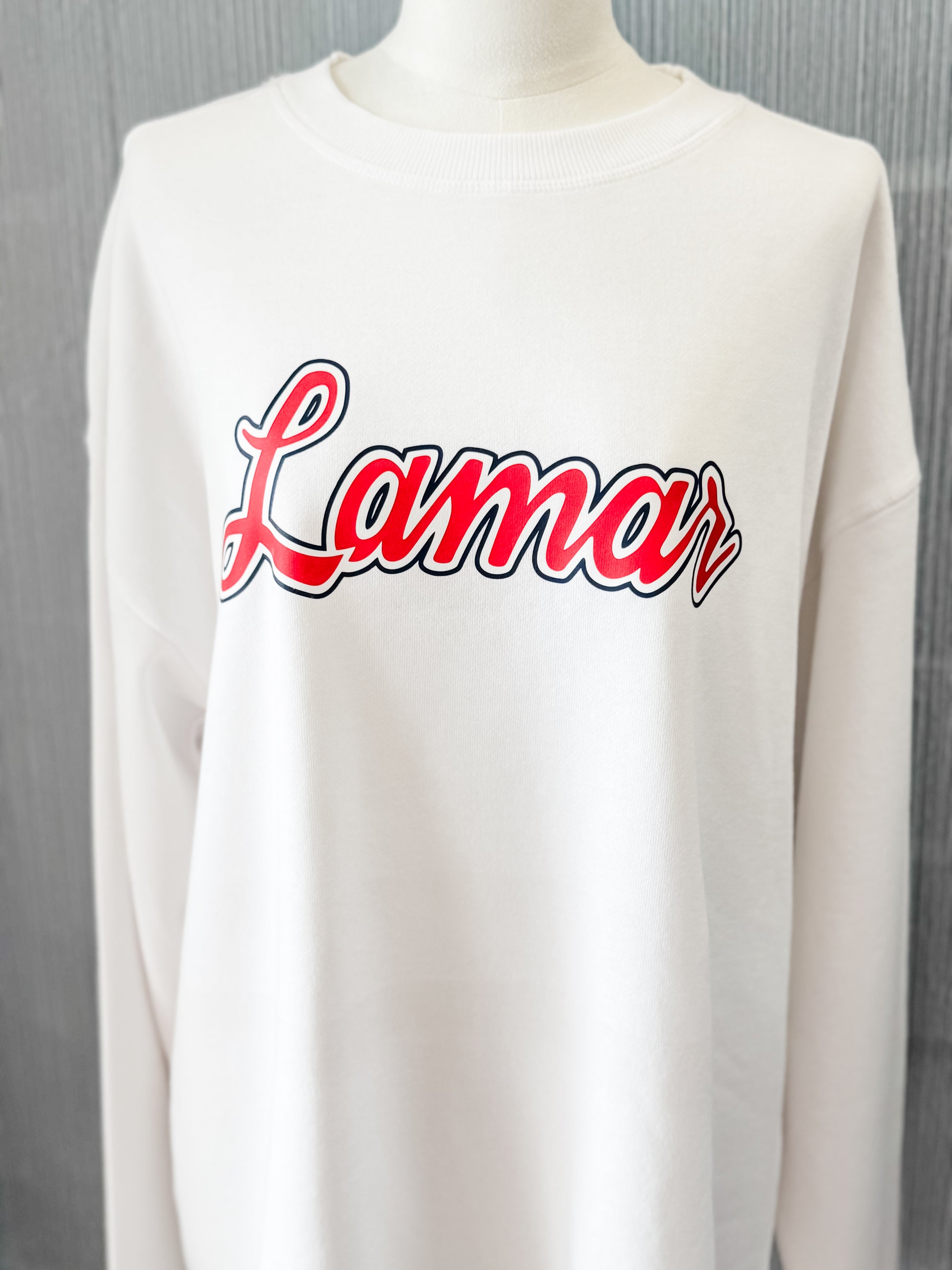 Lamar Burnout Campus Crewneck Sweatshirts (see all options)