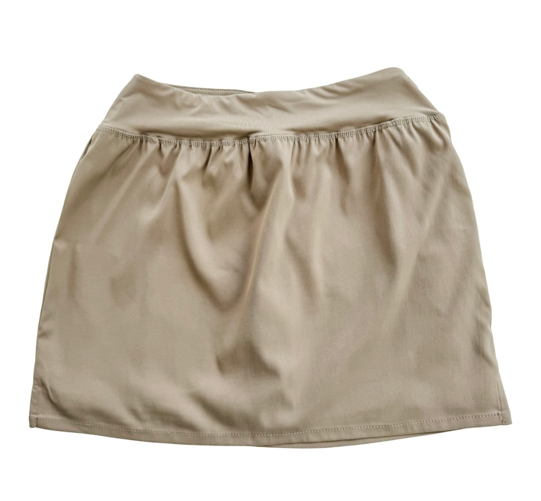 Khaki Stretch Performance Active Skort