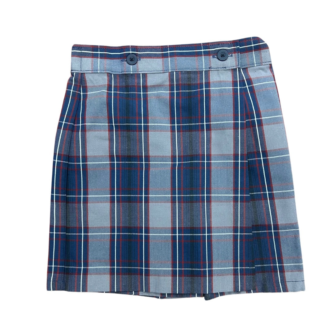 Blue and Gray Plaid Skort