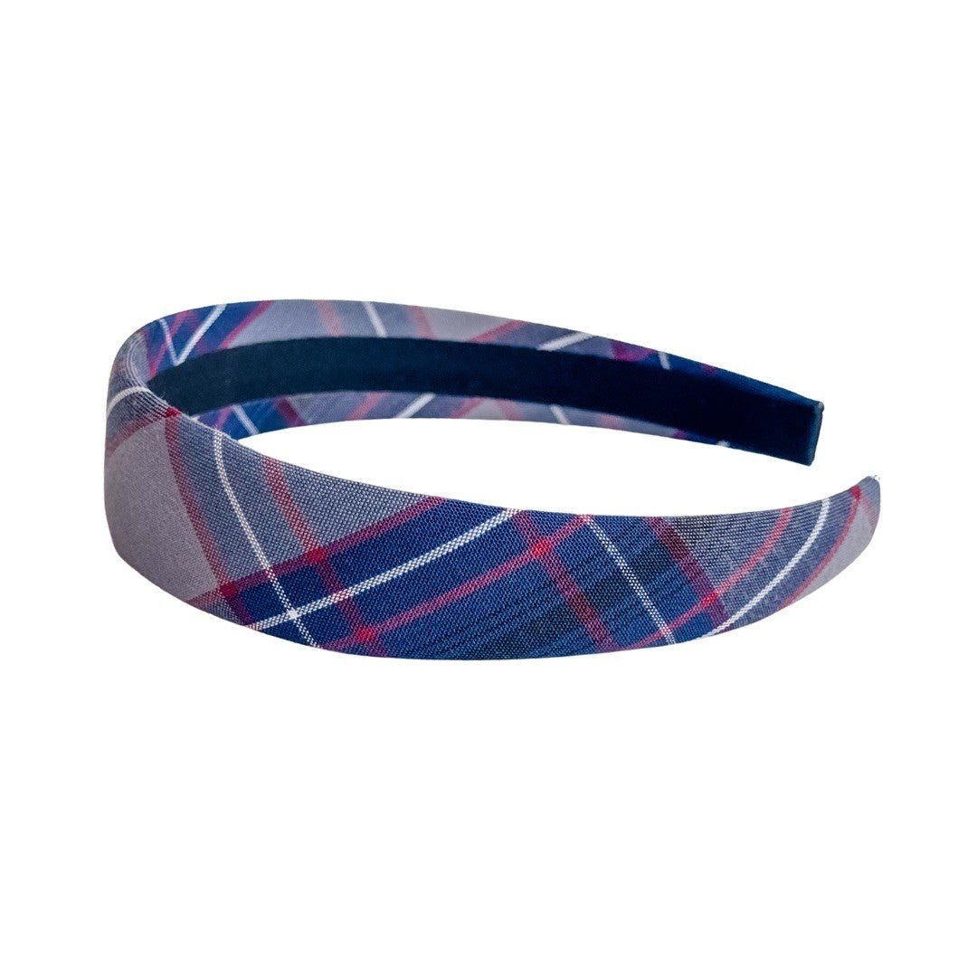 Blue and Gray Plaid Headbands