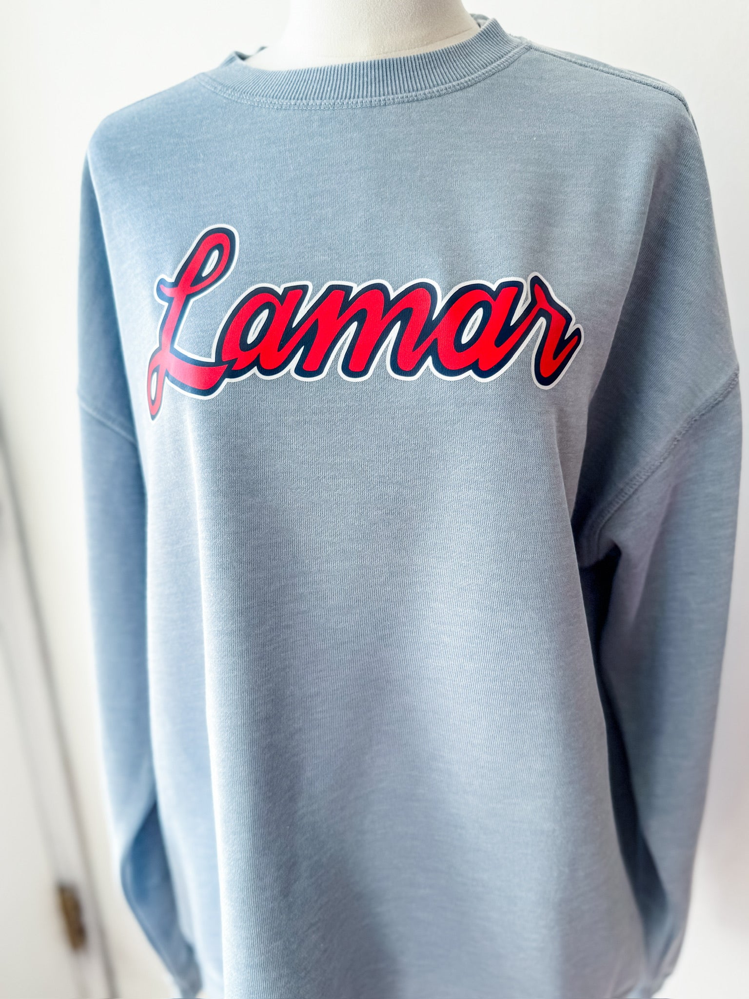 Lamar Burnout Campus Crewneck Sweatshirts (see all options)