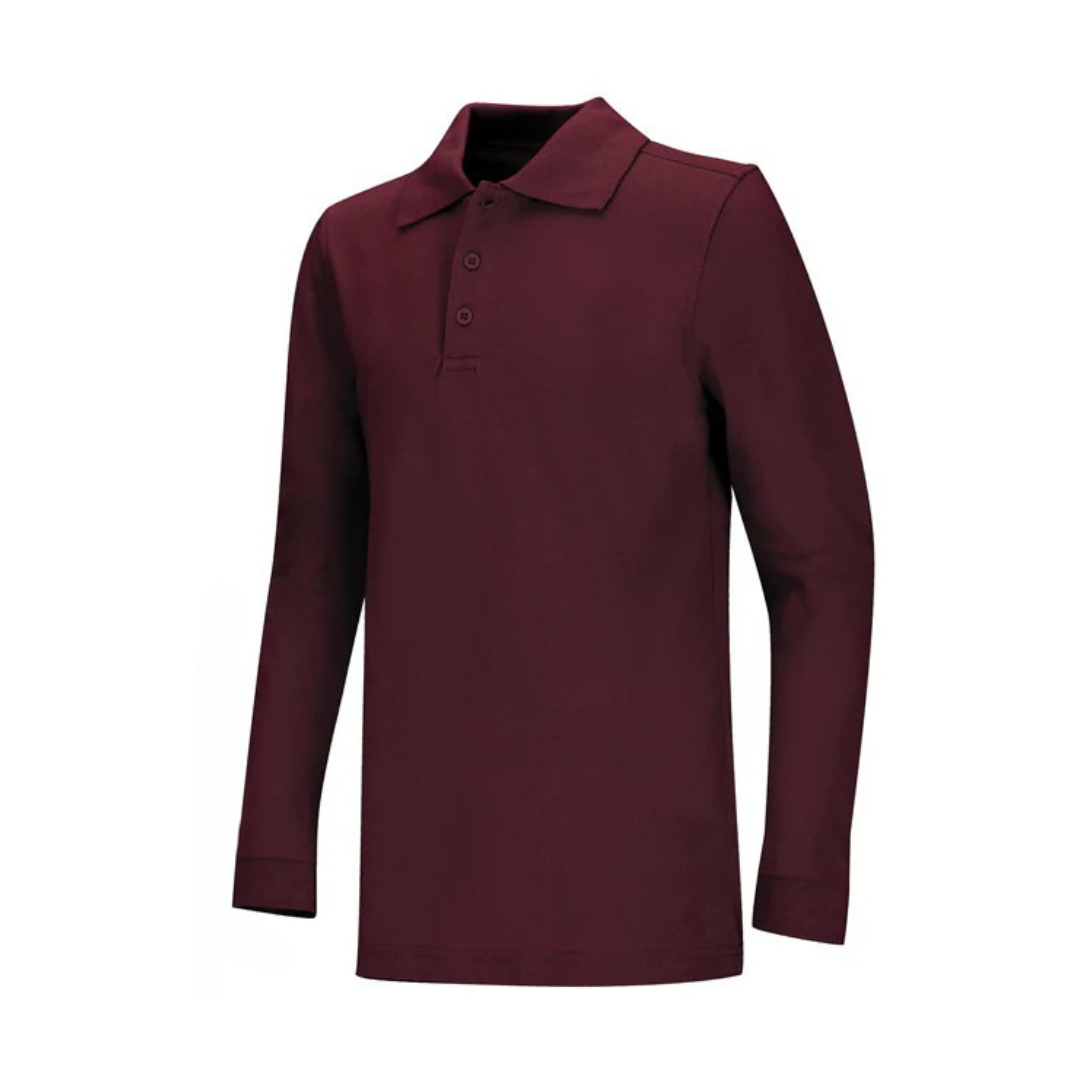 Adult Pique Long Sleeve Polo