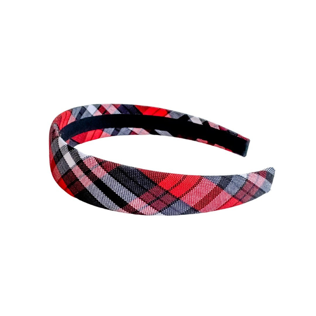 Red and Black Plaid Headbands