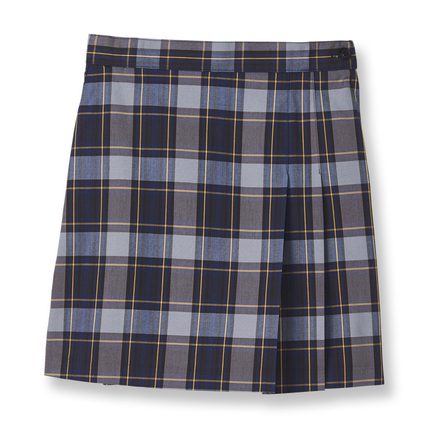 Blue and Gold Plaid Skort