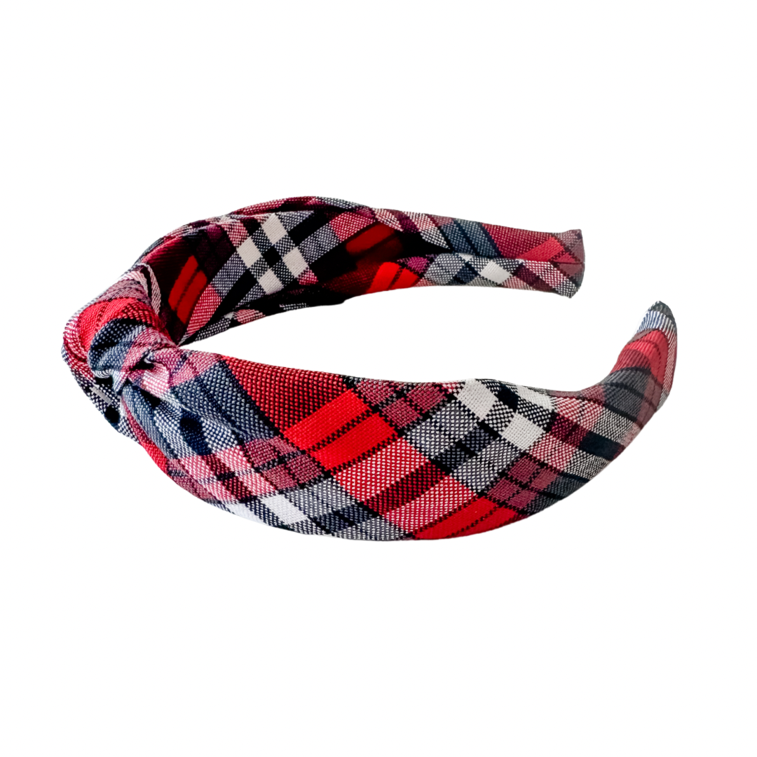 Red and Black Plaid Headbands