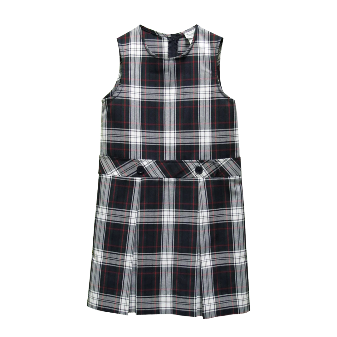 Navy and White Plaid Jumper