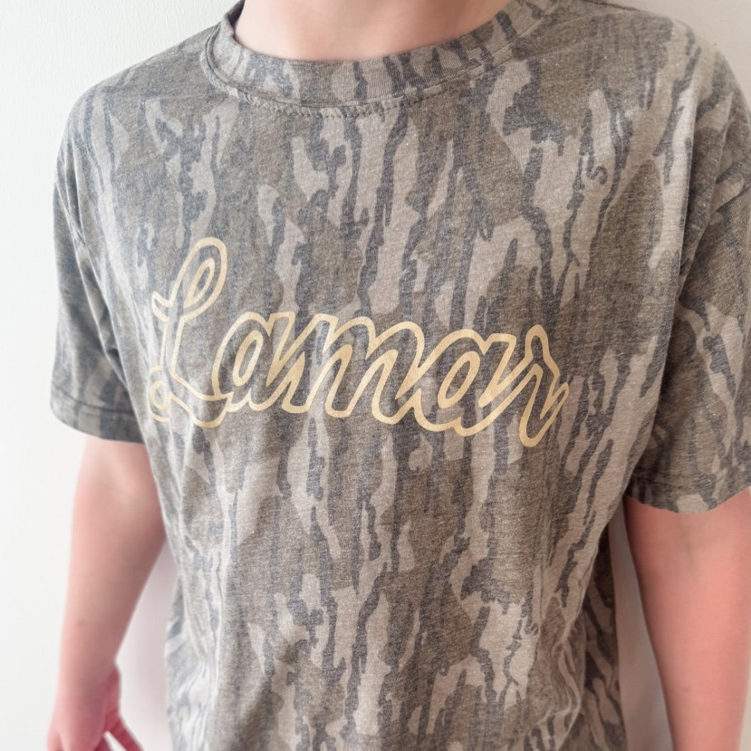 Mossy Oak Washed Out Lamar Logo Tee