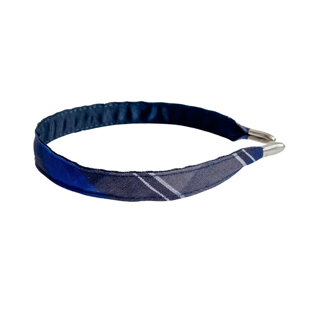 Blue and Black Plaid Headbands