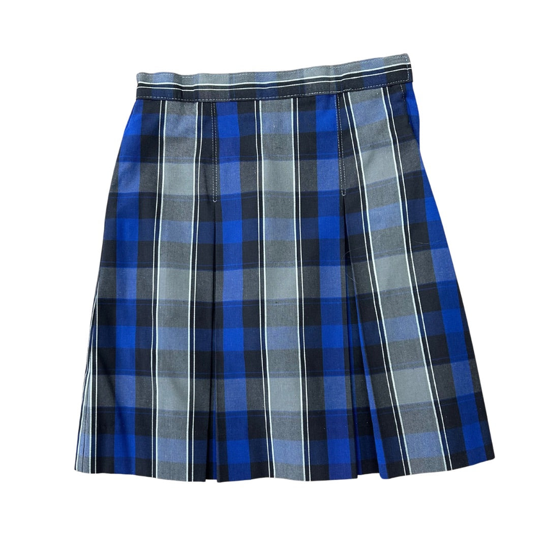 Blue and Black Plaid Skort