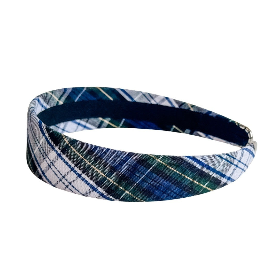 Green and Blue Plaid Headbands