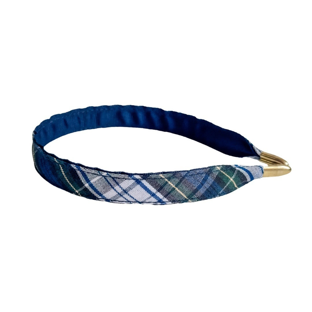 Green and Blue Plaid Headbands