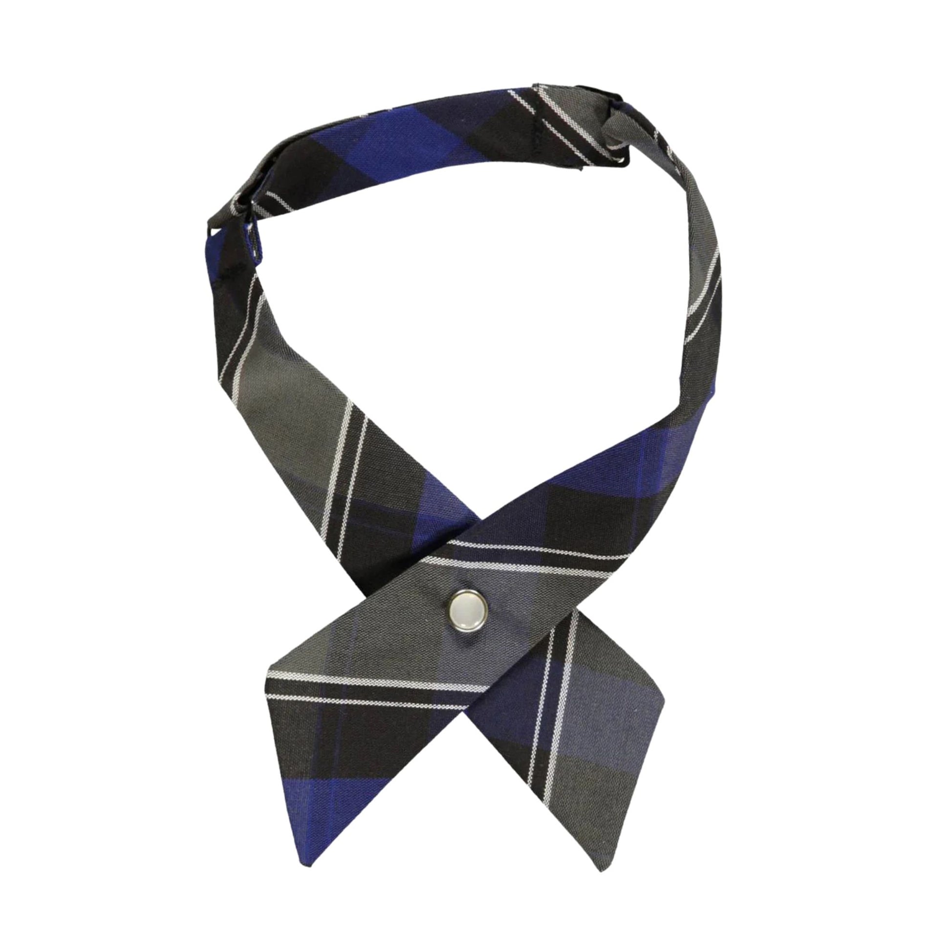 Blue and Black Plaid Ties