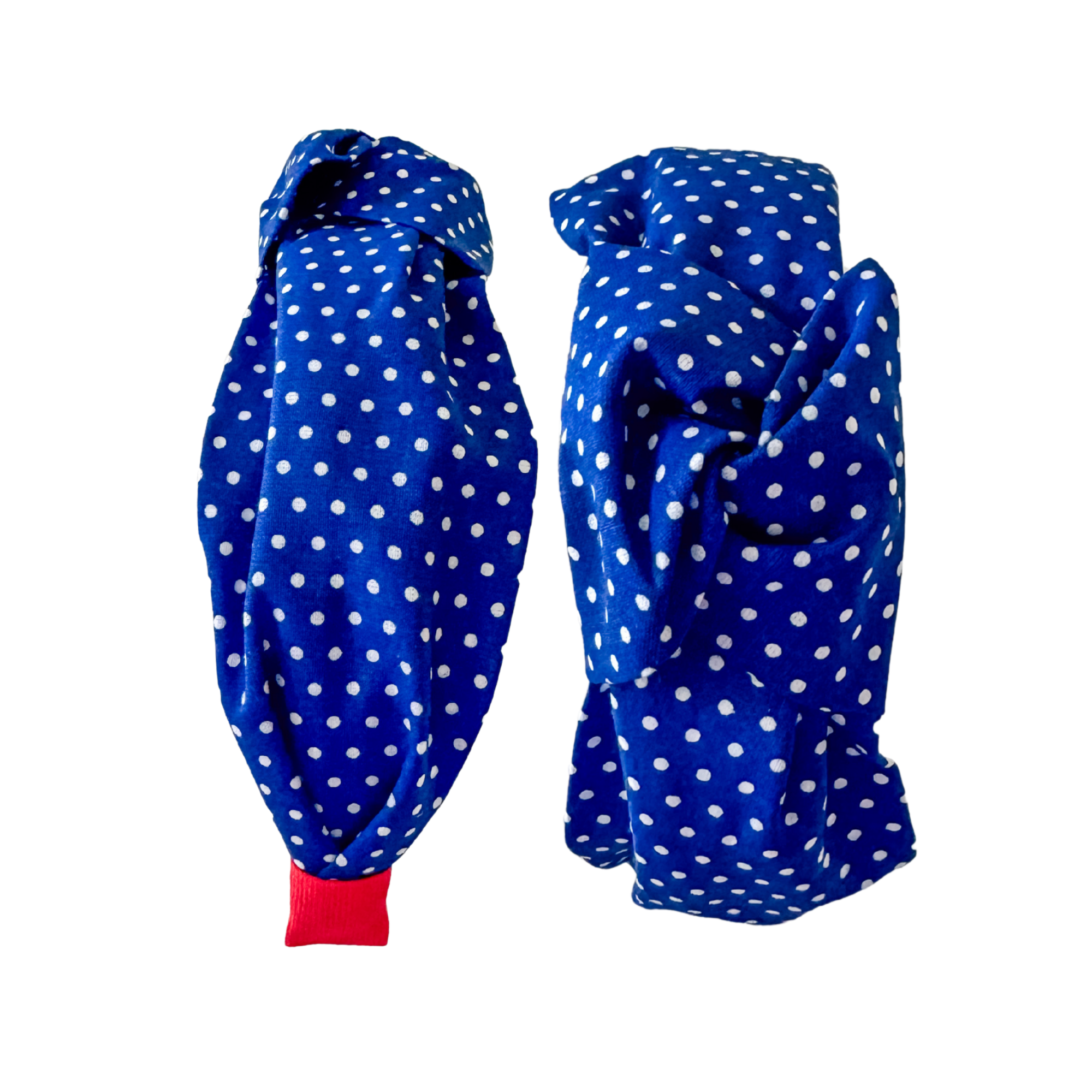 Blue Polka Dot Headband